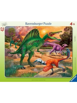 Assess Store 42 Parça Büyük Çerçeveli Spinosaurus, Dinozor Puzzle
