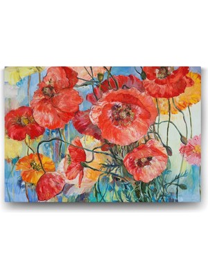 Assess Store Sanatsal Gelincik Çiçeği Tablosu - 45X30CM
