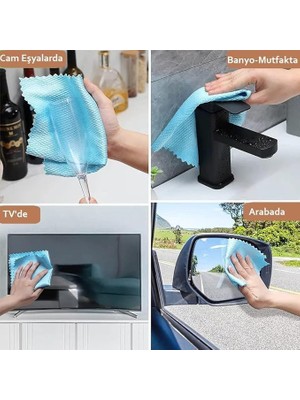 Daisy Home Mikrofiber Temizlik Bezi Oto Araba Cam ve Teknoloji Microfiber Bez Araç Temizleme (Yeşil)