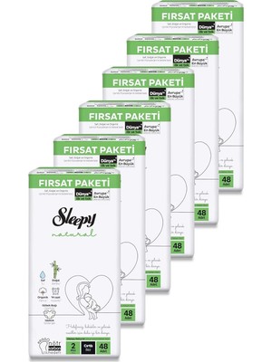 Daisy Home Natural Fırsat Paketi Bebek Bezi 2 Numara Mini 288 Adet