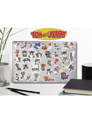 Daisy Home Tom ve Jerry Seri 2 Telefon Laptop Notebook Tablet Defter Matara Etiket