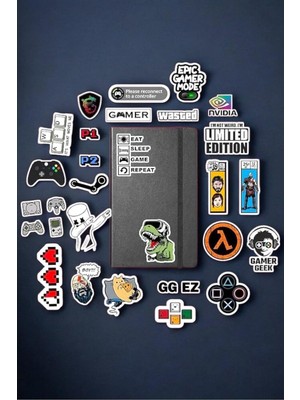 Daisy Home Gamer Gaming Oyuncu Paketi/bullet Journal Defter Çıkartma Ajanda Laptop Etiket, 986746153465416