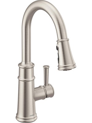 Daisy Home 7260SRS Belfield Güç Arttırma ve Refleks Özellikli Tek Kolu Pulldown Mutfak Bataryası, Spot Dirençli Paslanmaz