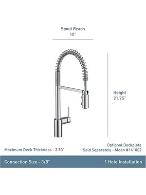 Daisy Home 5923BG Tek Kolu Hizalama Ön Durulama Yayı Çekme Mutfak Musluğu, Güç Güçlendirmeli, Fırçalanmış Altın