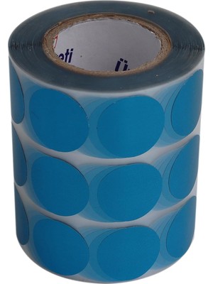 Daisy Home Kuşe Etiket 25MM x 25MM Ruloda 2500 Adet, Ev ve Ofis Kullanımı Için Kendinden Yapışan Etiket ve (Mavi)