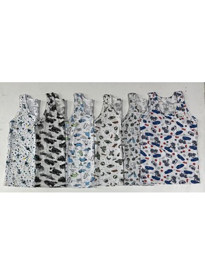 Tutku Çocuk Desenli Atlet Paket 6lı
