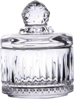 Daisy Home Lüx Kristal Mini Cam Şekerlik & Cam Lokumluk, Kesme Cam Lüx Şekerlik 7.5cm*9.2cm - 06642