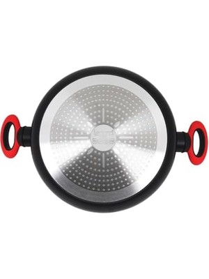 Daisy Home Titanium 26CM Sığ Tencere/kırmızı