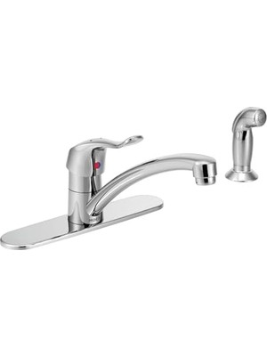 Daisy Home 8707 Ticari M-Dura Yan Spreyli Tek Saplı Mutfak Bataryası, 1,5 Gpm, Krom