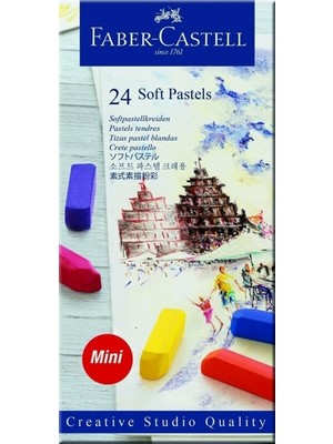 Faber-Castell Creative Studio Toz (Soft) Pastel Boya 24 Renk Yarım Boy