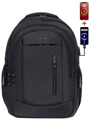 Daisy Home Dada 05 Laptop Dizüstü Bilgisayar Çantası 14"-15,6" Inç Ortaokul Lise Üniversite Okul Çantası Gündelik Kadın Erkek Sırt Çantası USB Type-C Aparat Darbe Emici Koruma Su Geçirmez Kumaş