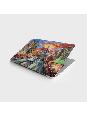 Daisy Home Laptop Bilgisayar Notebook Pc Kaplama Etiketi Eyfel Yağlıboya