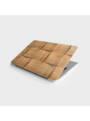 Daisy Home Laptop Bilgisayar Notebook Pc Kaplama Etiketi 3D Ahşap Desen