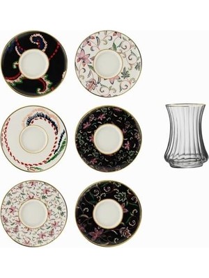 Daisy Home Sandro Moreno 1453 Desen Yağmuru Optik 12 Parça Altı Kişilik Çay Seti 110 ml