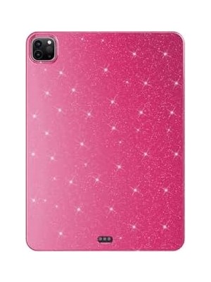 Daisy Home - iPad Pro 11 2020 (2.nesil) Simli Parlak Görünümlü ile Uyumlu Tablet Koton Kılıf-Gümüş 4