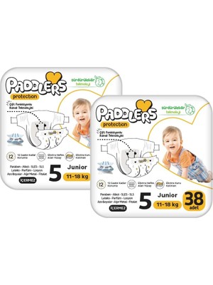 Daisy Home Protection Bebek Bezi 5 Numara Junior (11-18 Kg) 76 Adet – 2’li Set, Maksimum Koruma