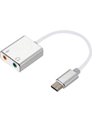 Daisy Home 2in1 Type-C Den Mikrofon ve Kulaklık Çevirici 7.1 Dönüştürücü