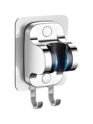 Daisy Home Yapışkanlı Duş Başlığı Tutucu, Ayarlanabilir El Duş Tutacağı Delme Yok Duvara Monte Su Geçirmez, Mafsal, Duş Askısı (Chrome)