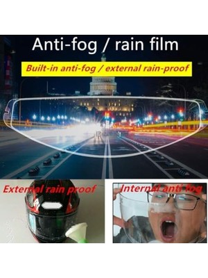 Daisy Home Motosiklet Kaskı Yağmur Kaydırıcı Film, Anti Sis ve Su Geçirmez Koruyucu, Evrensel Uyumlu Tam, Yarım, Açık Kask Vizör Filmi, Şeffaf, Kolay Kurulum Aksesuarı
