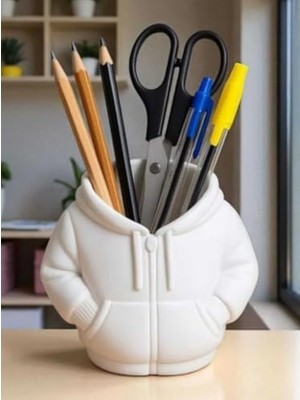 Daisy Home Dekoratif Kapüşonlu Hoodie Tasarımlı Kalemlik Organizer & Masa Üstü Biblo