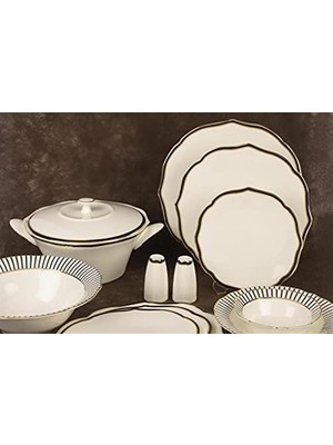 Daisy Home Mikasa Moor Bellini Siyah 74 Parça 12 Kişilik Yemek Takımı