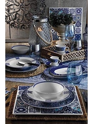 Daisy Home Porselen Leonberg 24 Parça 6 Kişilik Yemek Seti Bant Dekor 9429