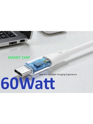 Daisy Home 2 Adet x 2metre Type C-C Kablo Seti, Wahoo, 60WATT Pd Hızlı Şarj, 15/16/17 ve Andoid Için, Beyaz/gümüş Metal