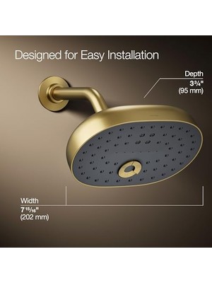 Daisy Home 26290-2MB Gösterişli Duş Başlıkları, Canlı Fırçalı Modern Pirinç