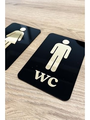 Daisy Home Dekoratif Wc Yönlendirme Tabelası - Kadın & Erkek 2'li