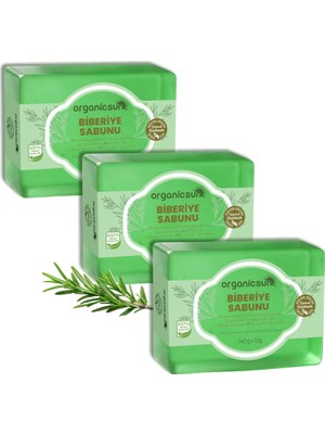 Daisy Home Doğal Biberiye Sabunu 140 gr x 3 Adet - Saç Dökülmesine Karşı | Yüz Vücut ve Saç Için Kullanıma Uygun