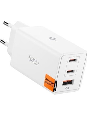 Daisy Home 67W Usb-C + Usb-A 3 Port Hızlı Şarj Aleti Pps 2.0 Desteği Isı Düşüren Gan Pro Destekli Akım Korumalı Güç Adaptörü & & iPad & MacBook Type-C - ACH08710
