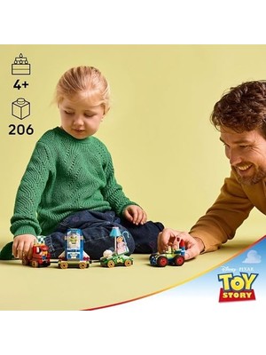 Daisy Home ǀ ve Pixar Oyuncak Hikayesi Kutlama Treni ve Rc Araba 43264-4 Yaş ve Üzeri Araba Hayranı Çocuklar Için Araba Içeren Oyuncak Yapım Seti, Doğum Günü ve Özel Gün Hediye Fikri (206 Parça)