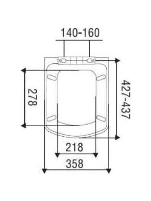 Daisy Home Nkp 0337 Üstten Sıkmalı Yavaş Kapanır Klozet Kapağı