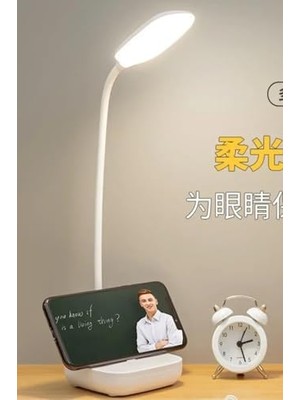 Daisy Home Kablosuz Şarjlı Dokunmatik Üç Renk LED Masa Lambası Ders Çalışma Okuma Işığı Dimmer Ayarlı Wb-01