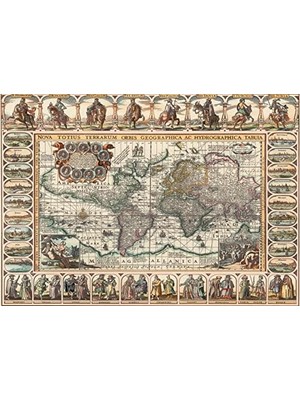 Daisy Home Eski Dünya Haritası 1000 Parça Puzzle