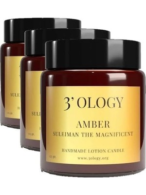 Daisy Home 3'ology Suleiman The Magnificent Handmade Lotion Candle, 125 gr (3 Paketi)