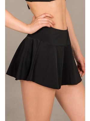 Amour Fashion Kadın Siyah Basic Çamaşırsız Etek Bikini Altı