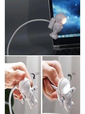 Daisy Home USB Astronot Gece Lambası, Masa Lambası, Kitap Okuma Lambası Işığı