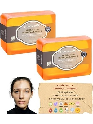 Daisy Home Kojik Asit & Zerdeçal Sabunu 2 Adet x 140 gr Leke ve Sivilce Karşıtı Kojic Acid - Kolajen - Aha Bha - C Vitamini - Hyaluronic Acid - Shea Butter Yağı Içerikli Aydınlatıcı Sabun