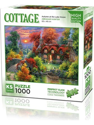 Daisy Home 1000 Parça Göl Evinde Sonbahar Puzzle