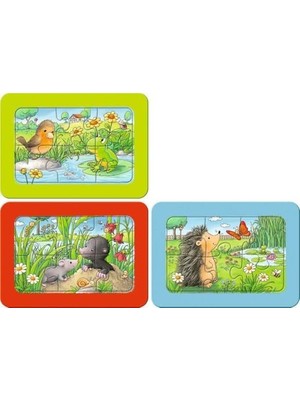 Daisy Home 51380 Hayvanlar Çocuk Puzzle, 3x6 Parça