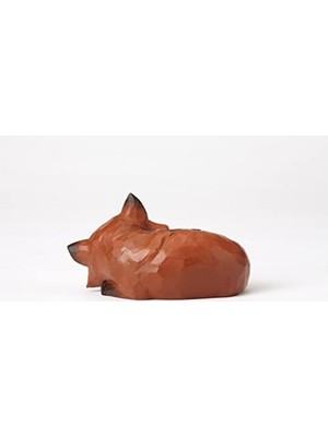 Daisy Home Jim Shore Heartwood Tilki Uyuyan Minyatür Figürü - Tilki Karakteri - 4,52 cm - Çok Renkli