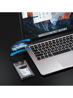 Daisy Home Netac 2.5" Taşınabilir Sabit Disk Kutusu USB 3.0 Hızlı Veri Aktarımı, 5gbps Sata I/ıı/ııı Uyumluluğu, Şeffaf Kasa, WH11 Model, Yüksek Performanslı Hdd/ssd Kutu | WH11