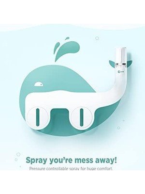 Daisy Home Ciays Bide Eklentisi - Taharet Musluğu, Ikili Nozullu, Gümüş/beyaz