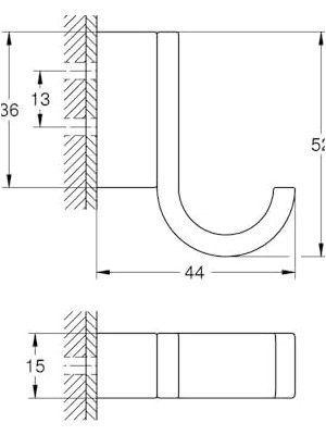 Daisy Home Tekli Havlu Askısı Brushed Hard Graphite 41039AL0