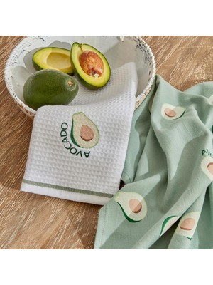 Daisy Home Avocado %100 Pamuk 2 Parça Mutfak Havlusu Green