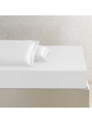 Daisy Home x Tencel™ Lyocell Çift Kişilik Çarşaf Beyaz