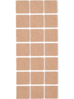 Daisy Home Kahverengi 21 Adet Yapışkanlı, Masa, Koltuk Altı Parke Koruma Keçesi, Kare, 3 x 3 cm