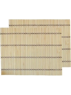 Daisy Home 4'lü Bambu Amerikan Servis ve Suşi Sarma Hasırı (30X38 Cm) - Çok Amaçlı Makisu