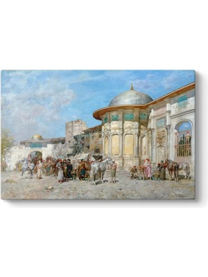 Daisy Home Alberto Pasini - At Pazarı Tablosu 90 x 60